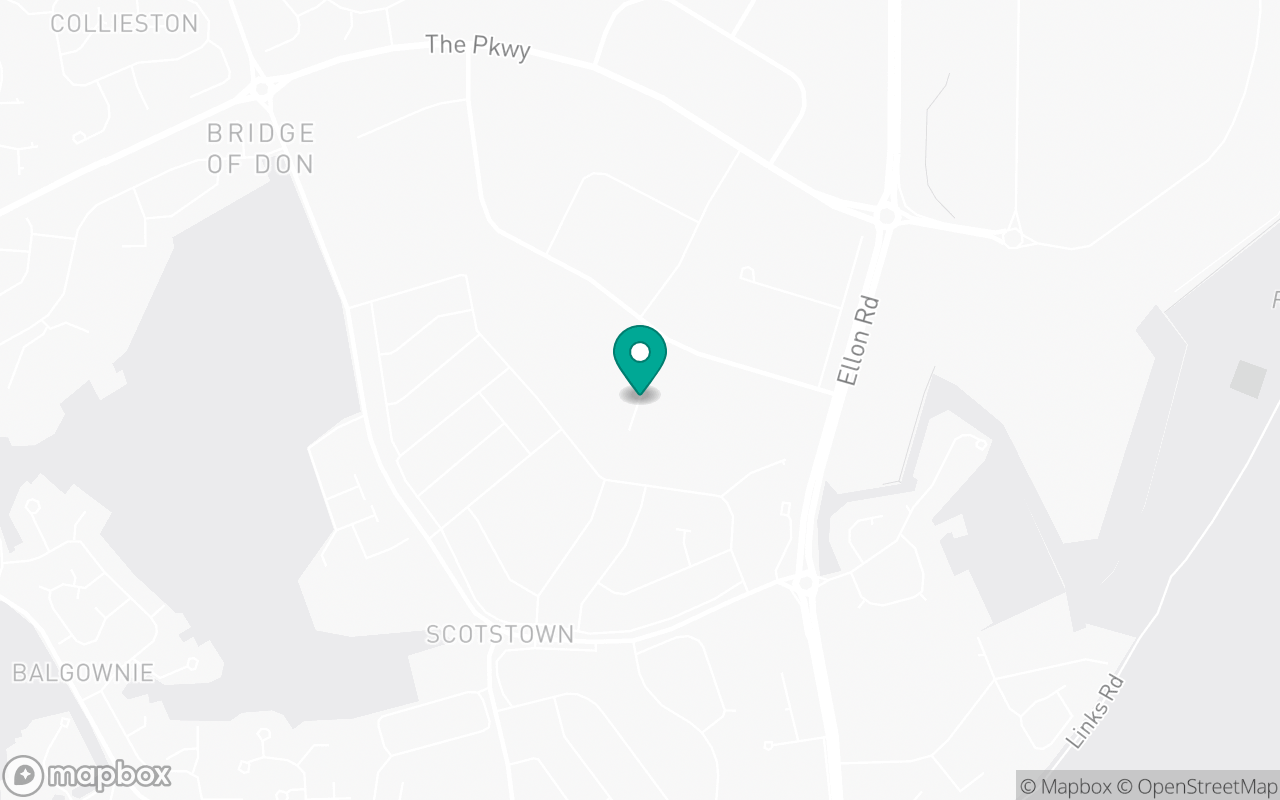 Map showing the location of Aberdeen North test centre