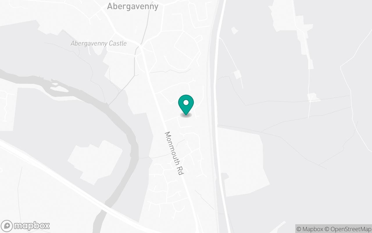 Map showing the location of Abergavenny test centre