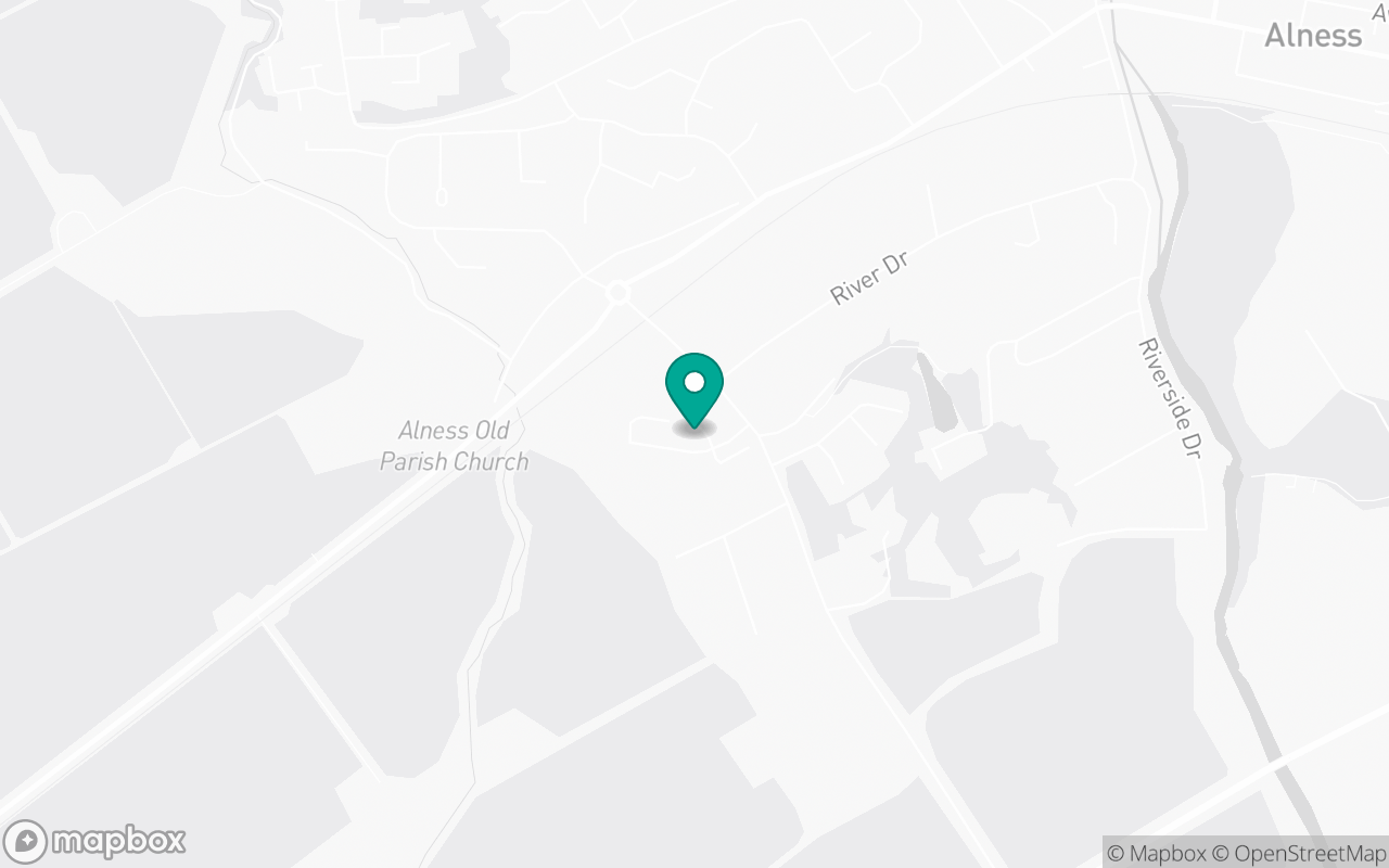 Map showing the location of Alness test centre