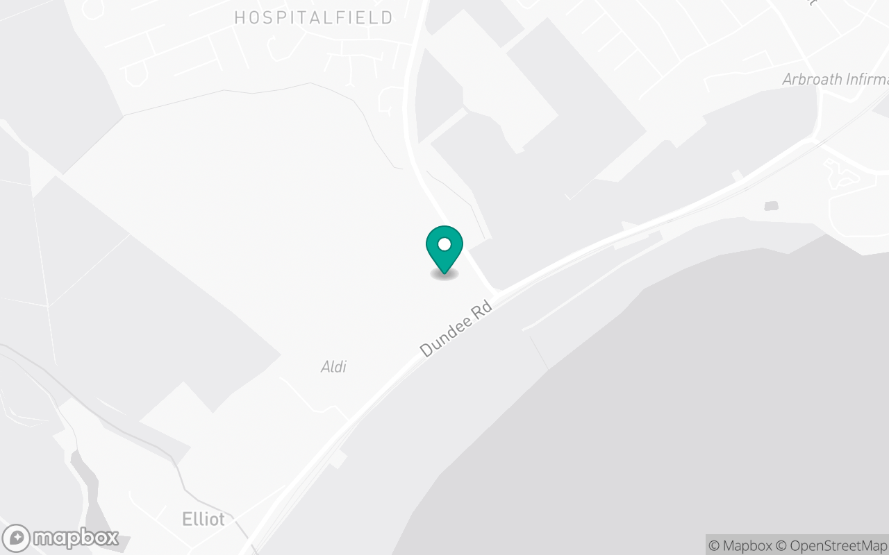 Map showing the location of Arbroath test centre