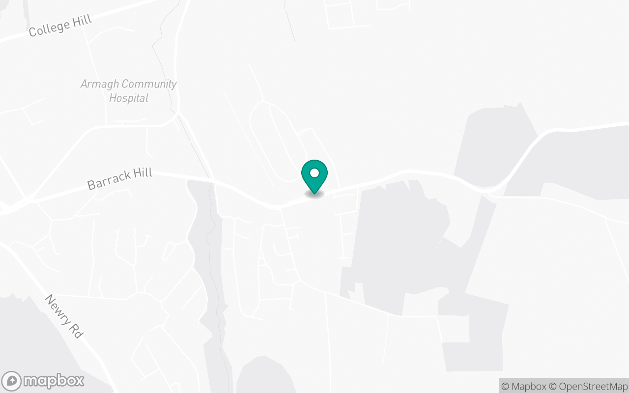 Map showing the location of Armagh Test Centre