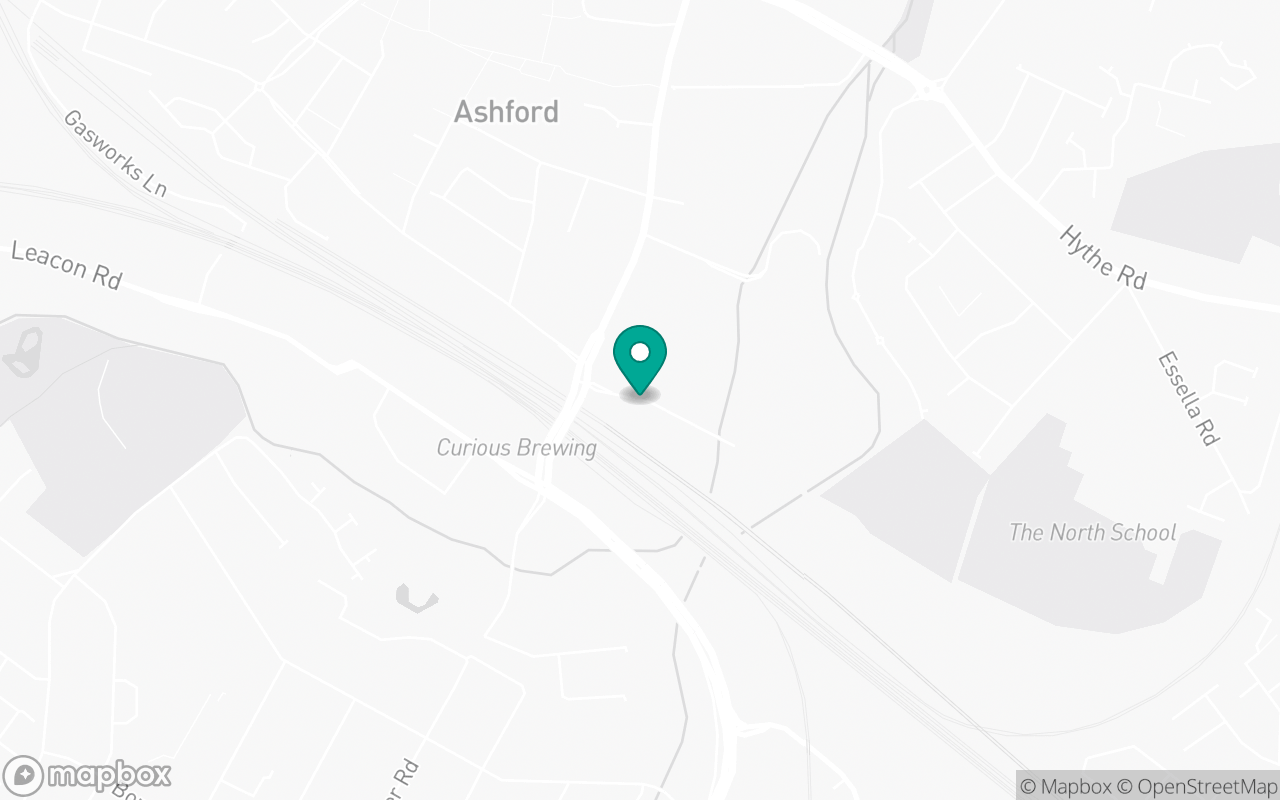 Map showing the location of Ashford (Kent) test centre