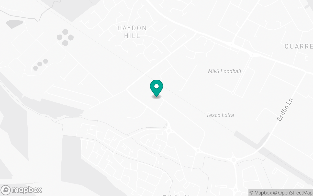 Map showing the location of Aylesbury test centre