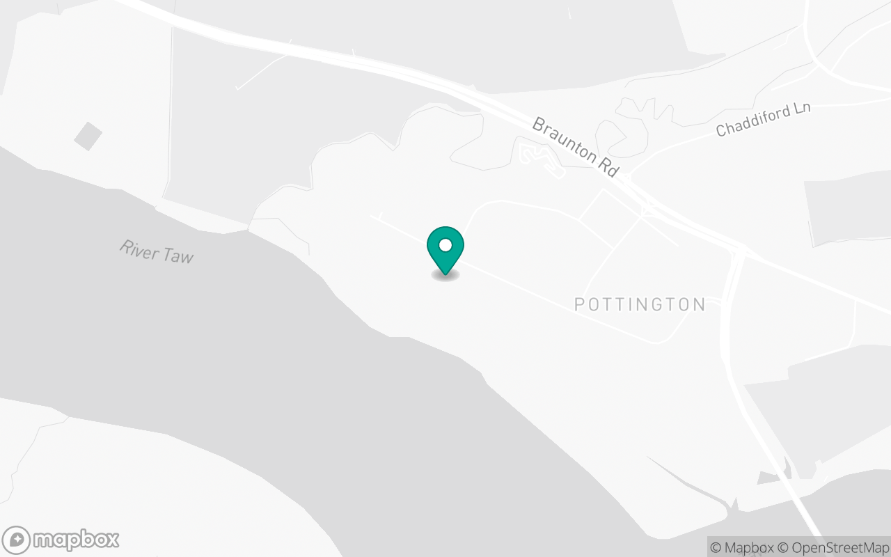 Map showing the location of Barnstaple test centre