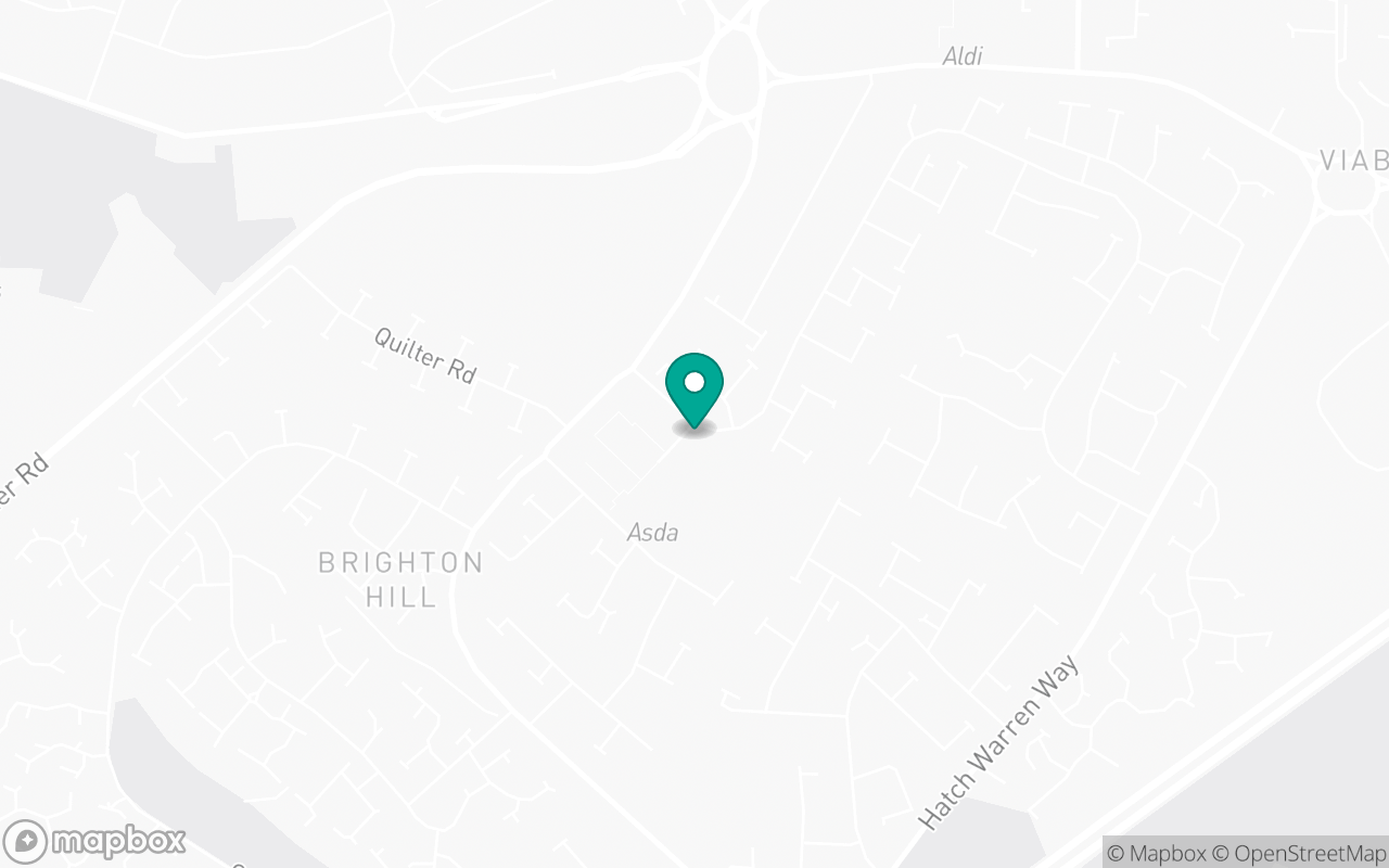 Map showing the location of Basingstoke test centre
