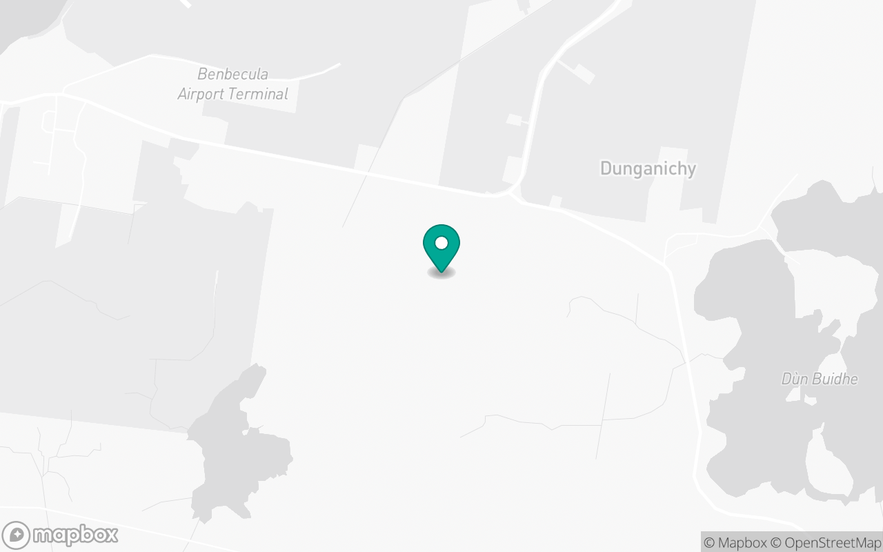 Map showing the location of Benbecula Island test centre