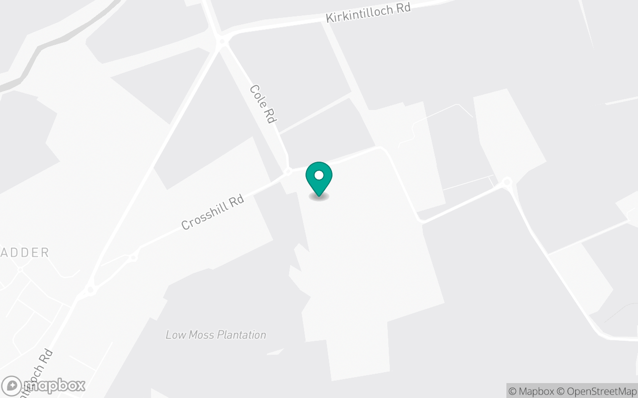 Map showing the location of Bishopbriggs test centre