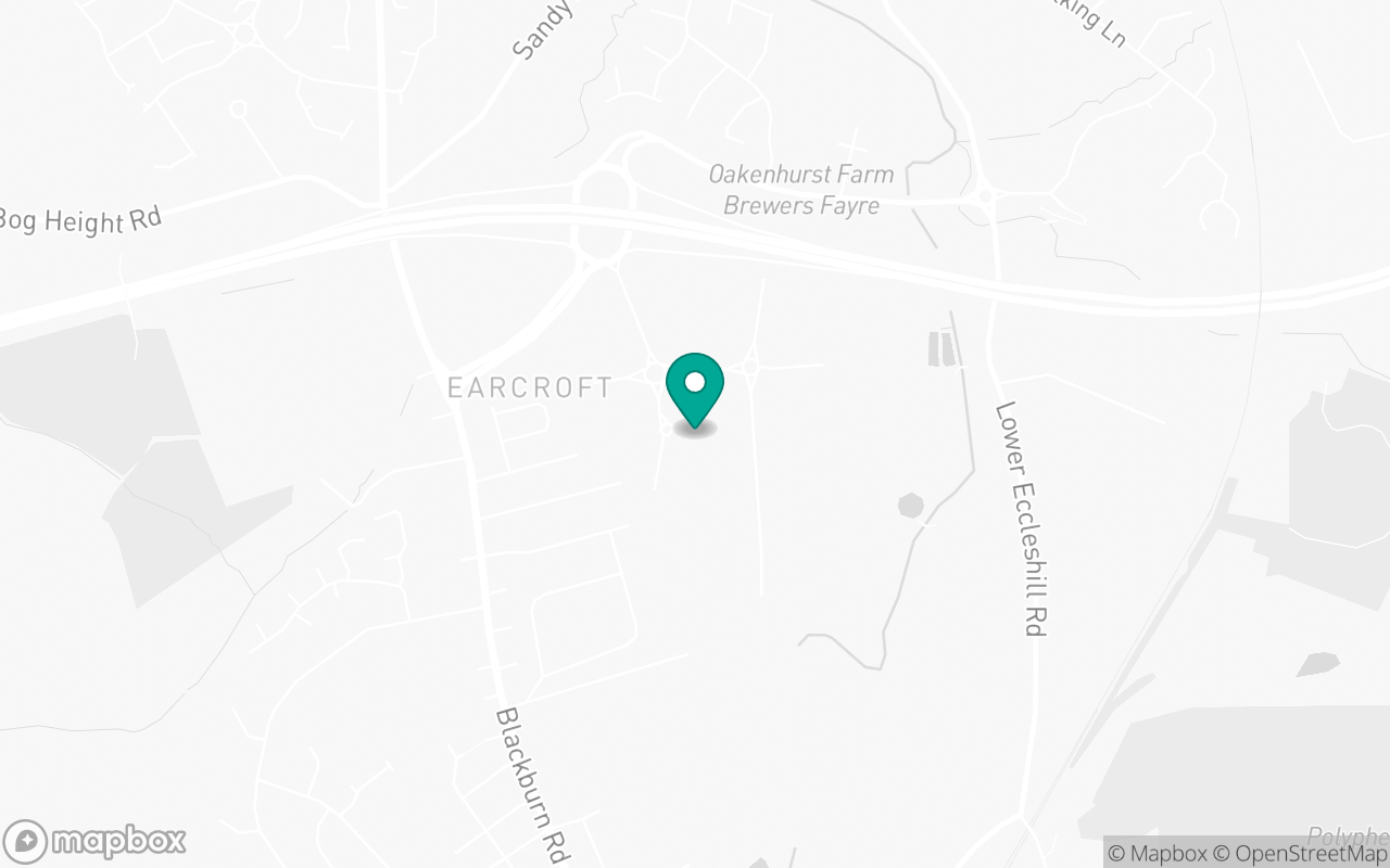 Map showing the location of Blackburn with Darwen test centre