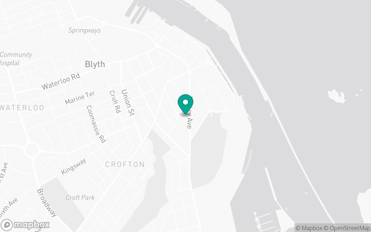 Map showing the location of Blyth test centre