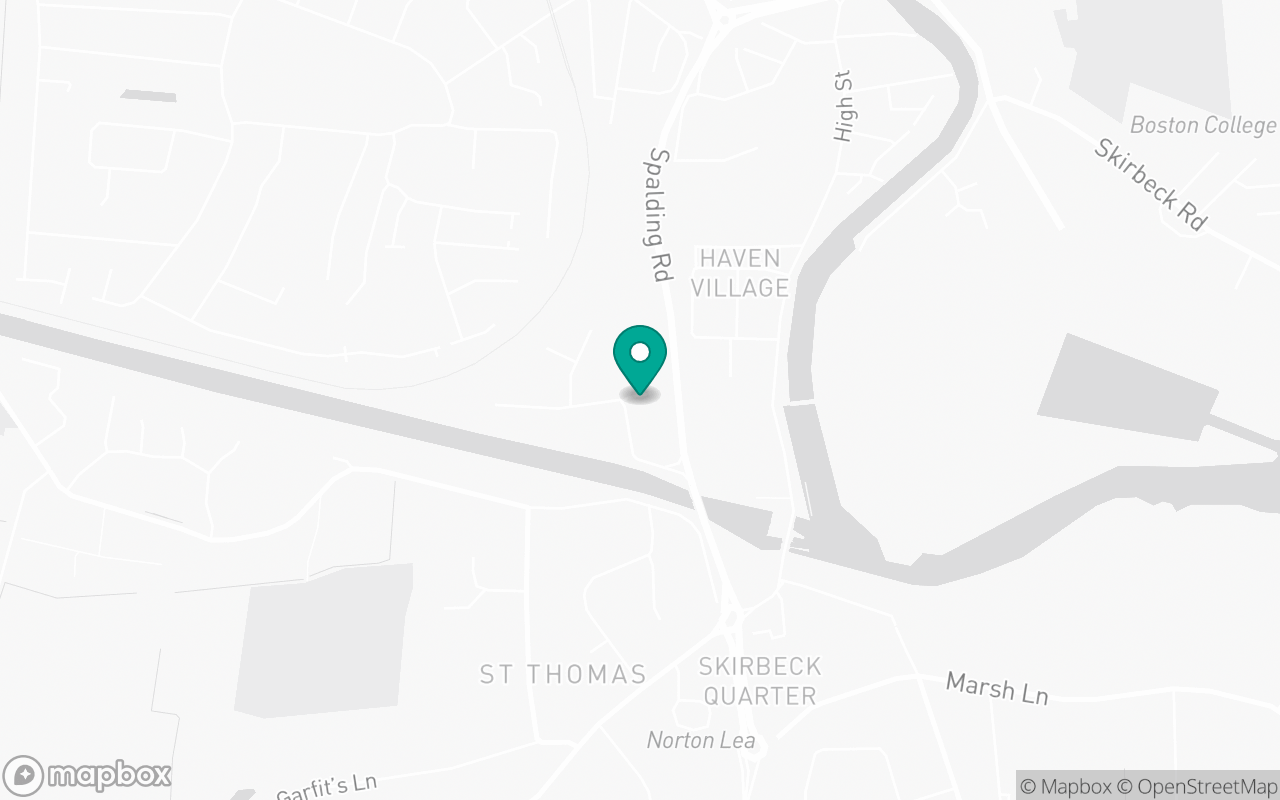 Map showing the location of Boston test centre