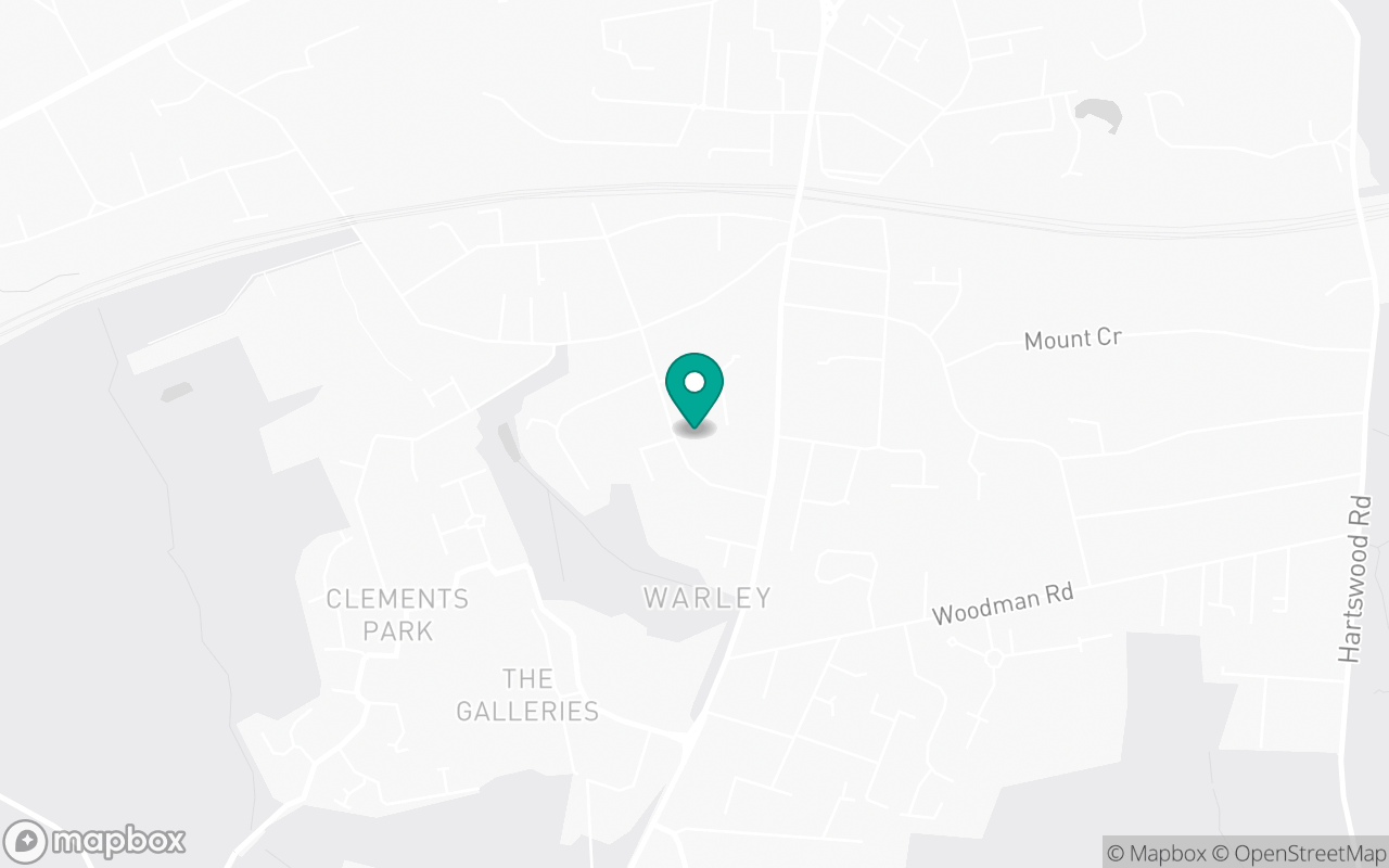 Map showing the location of Brentwood test centre