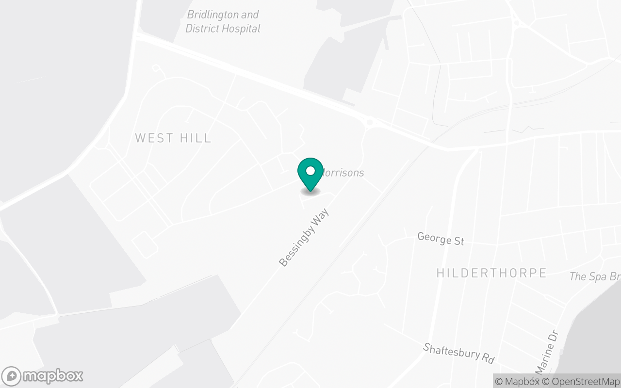 Map showing the location of Bridlington test centre