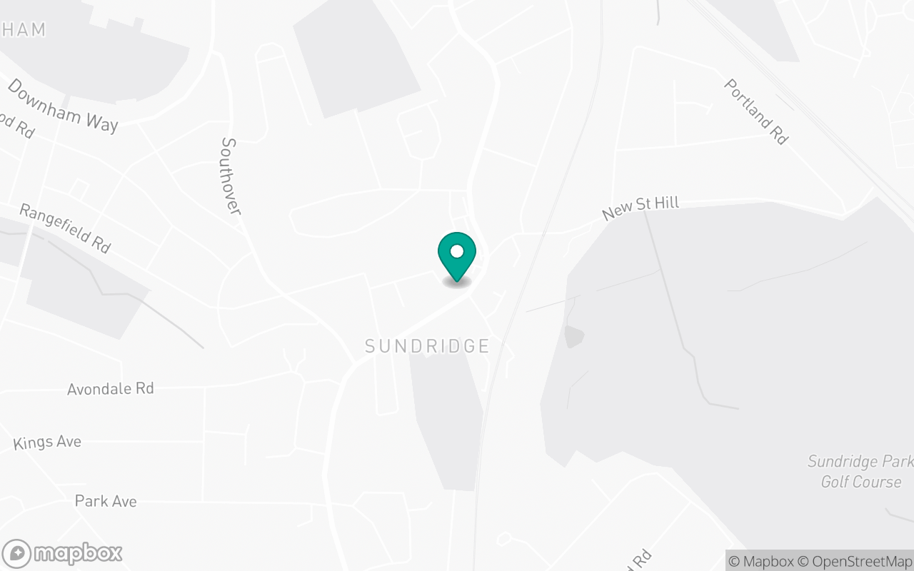 Map showing the location of Bromley test centre