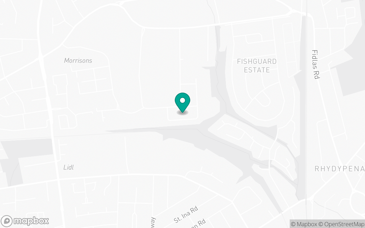 Map showing the location of Cardiff test centre