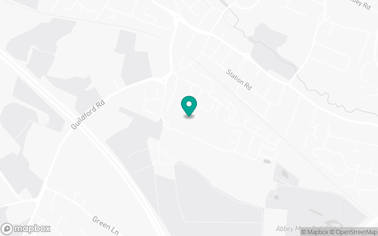 Map showing the location of Chertsey test centre