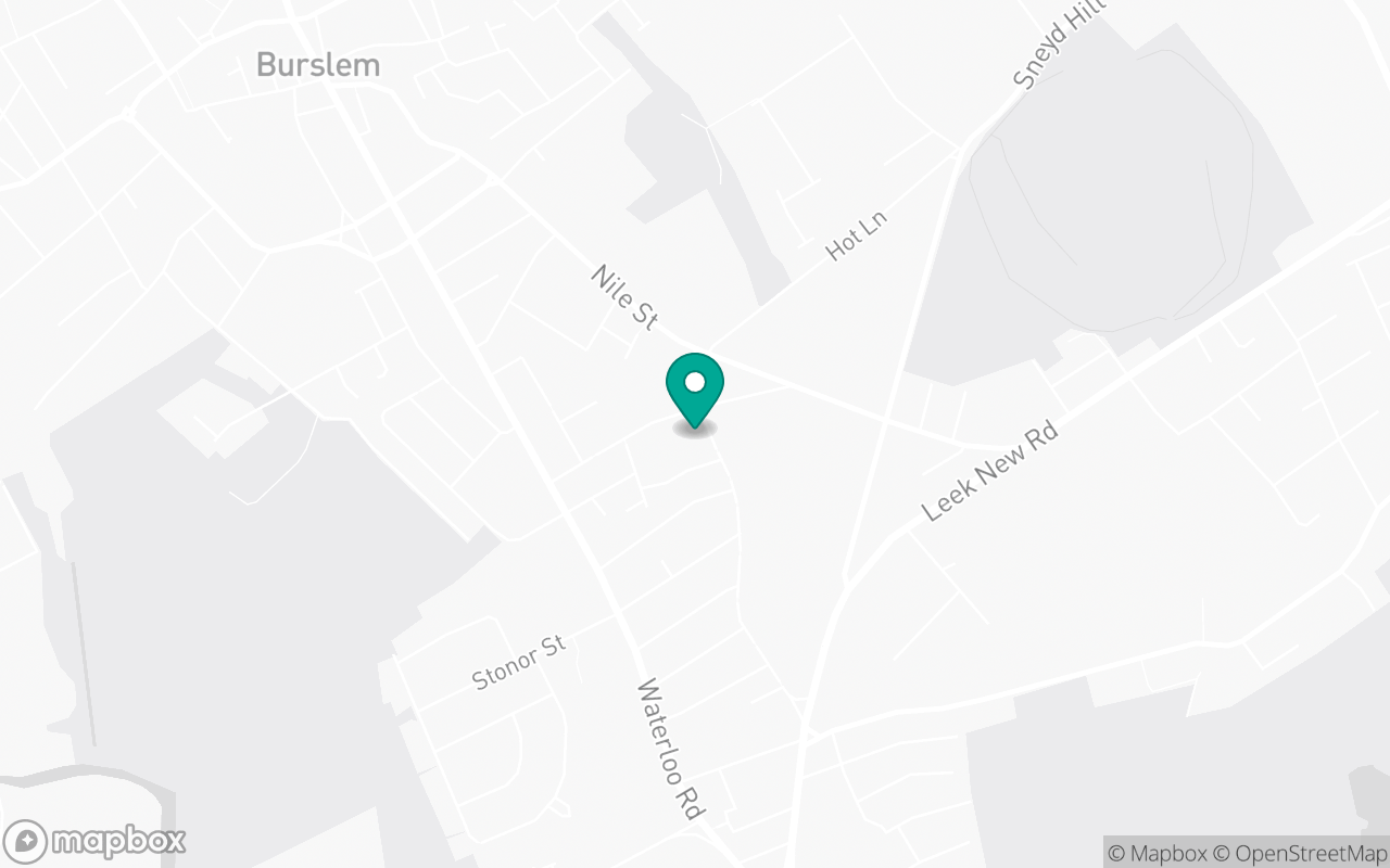 Map showing the location of Cobridge (Stoke-On-Trent) test centre