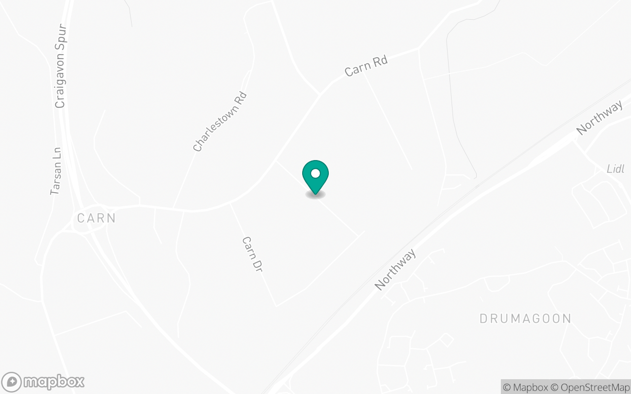 Map showing the location of Craigavon test centre