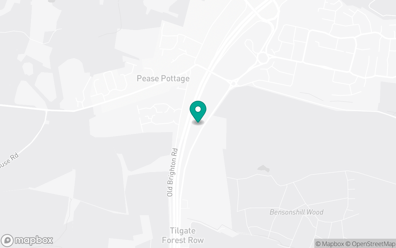 Map showing the location of Crawley test centre