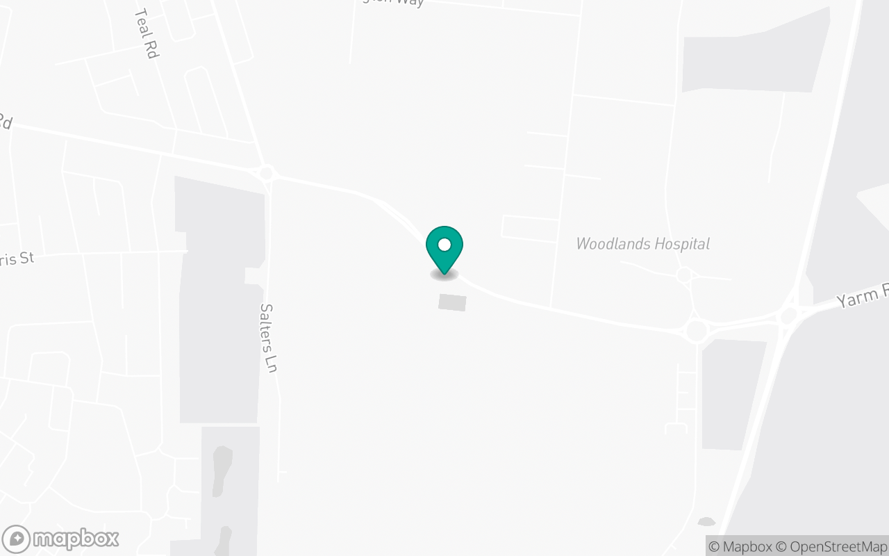Map showing the location of Darlington test centre