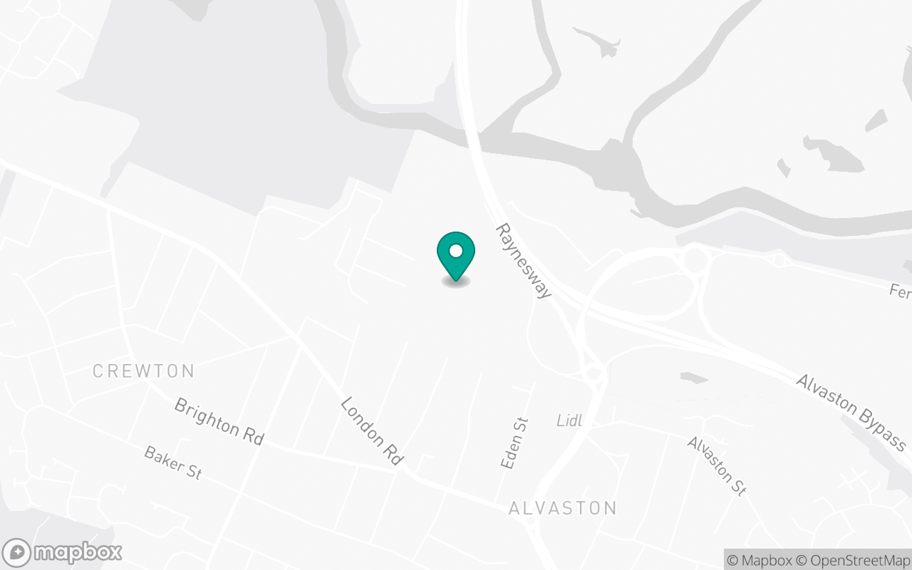 Map showing the location of Derby test centre