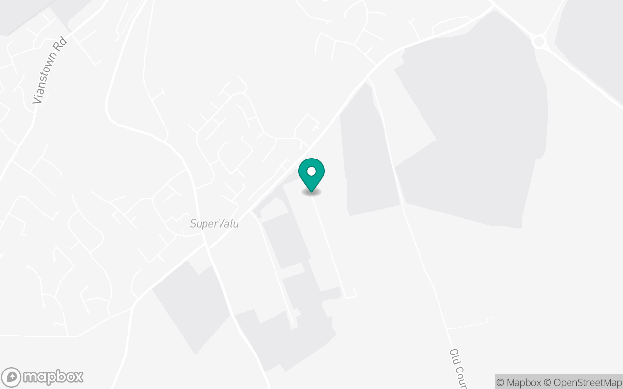 Map showing the location of Downpatrick test centre