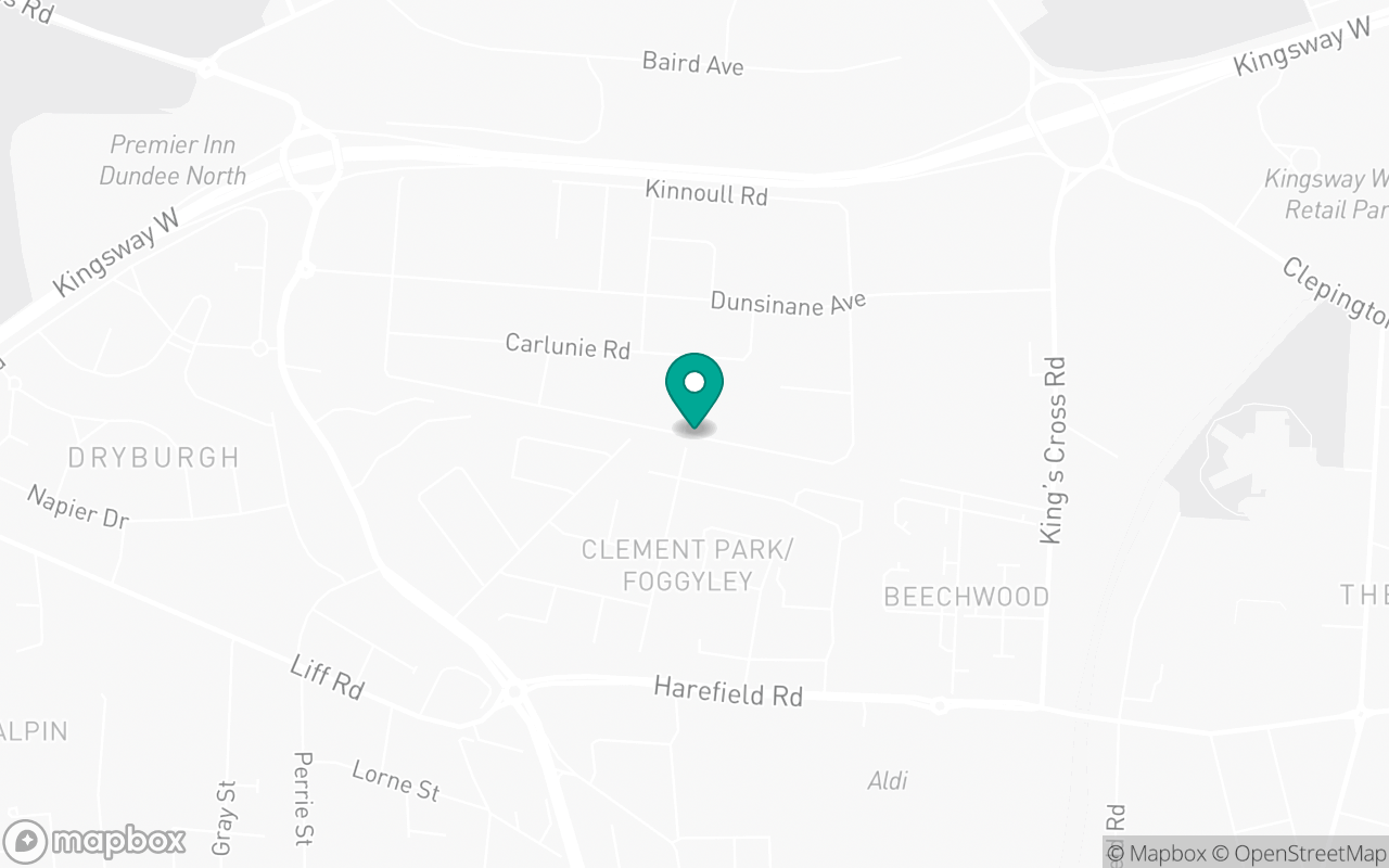 Map showing the location of Dunfermline test centre