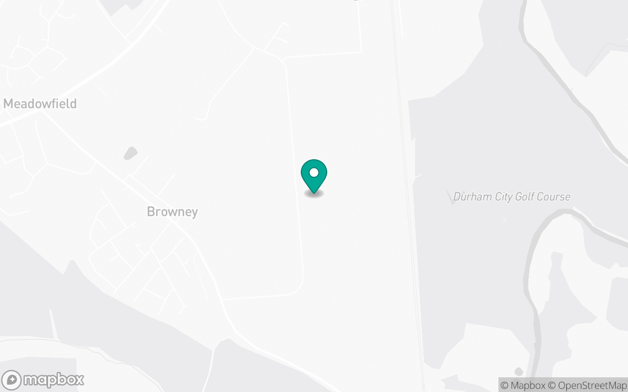 Map showing the location of Durham (Meadowfield) test centre