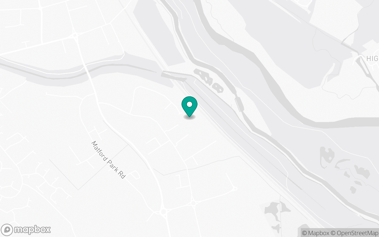 Map showing the location of Exeter test centre