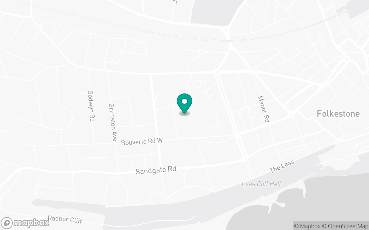 Map showing the location of Folkestone test centre