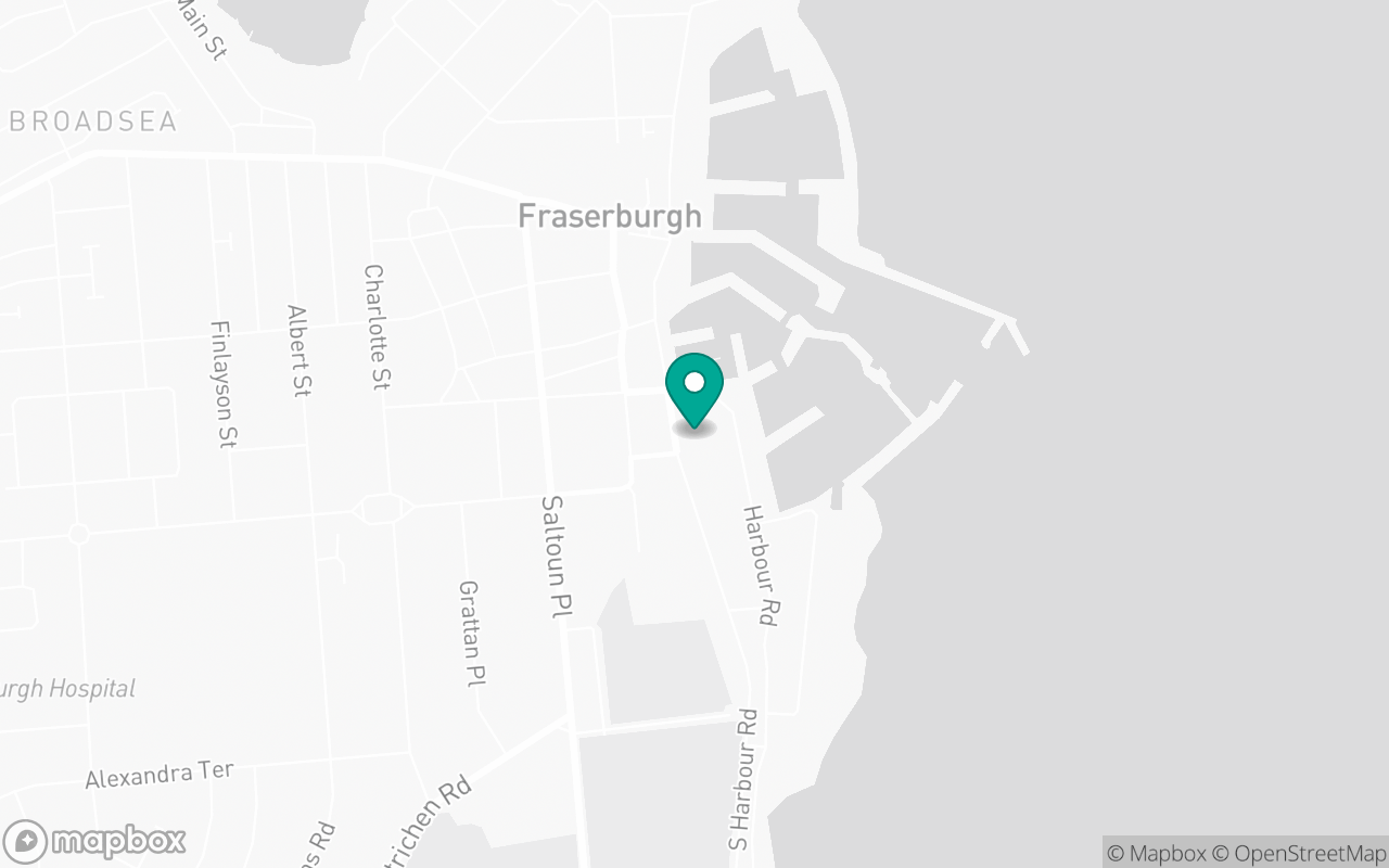 Map showing the location of Fraserburgh test centre