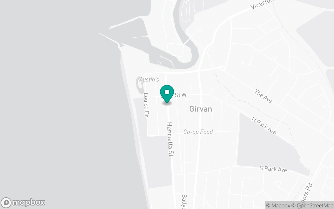 Map showing the location of Girvan test centre