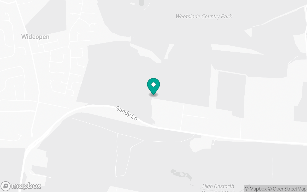 Map showing the location of Gosforth test centre