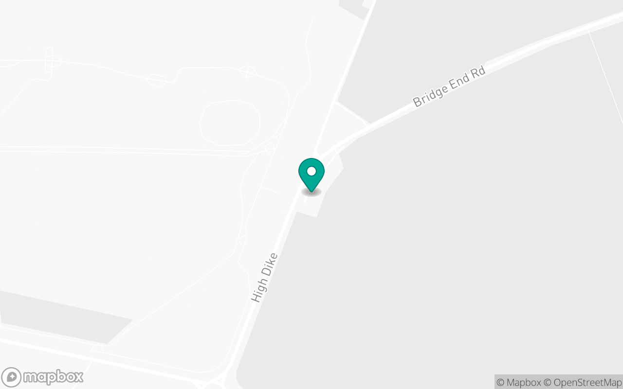 Map showing the location of Grantham test centre