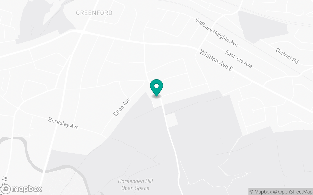 Map showing the location of Greenford test centre