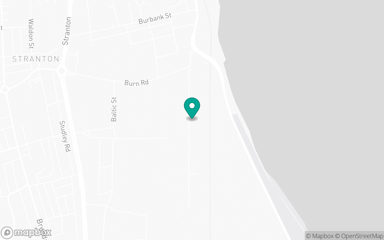 Map showing the location of Hartlepool test centre