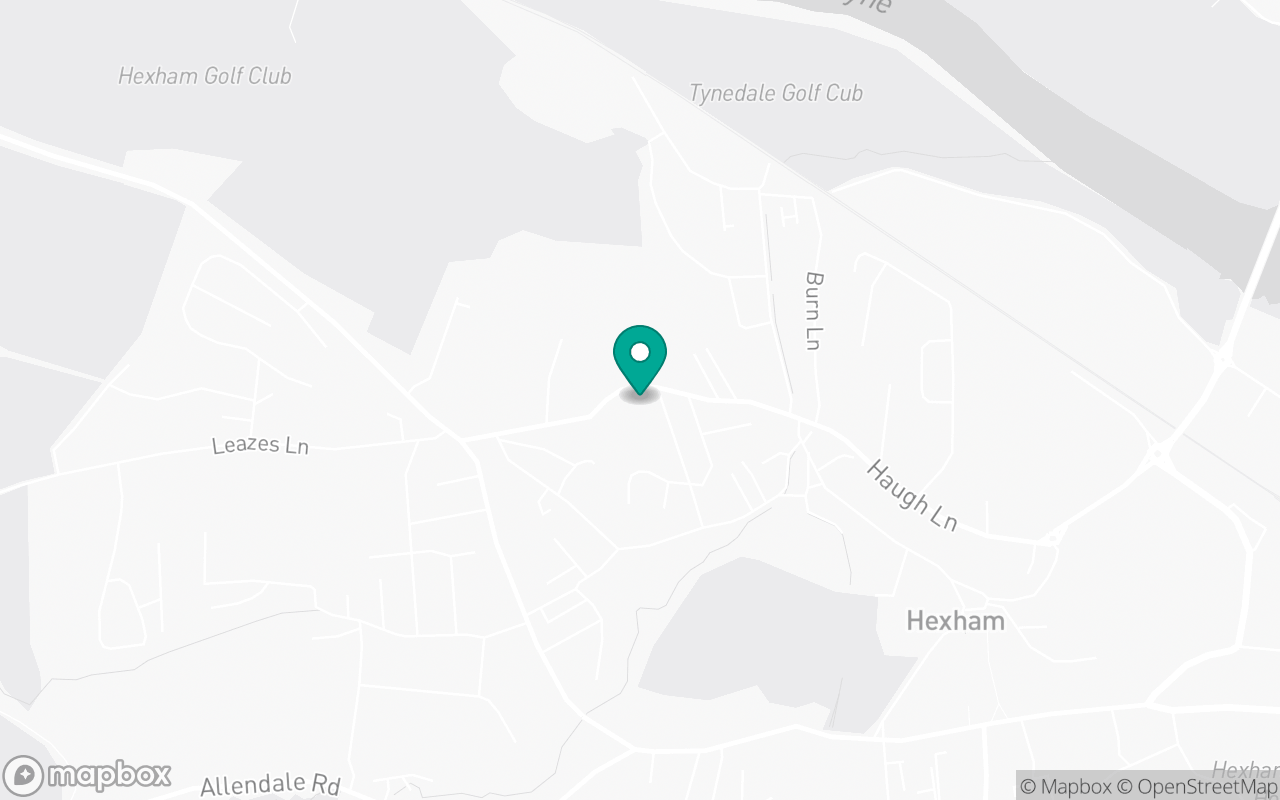 Map showing the location of Hexham test centre