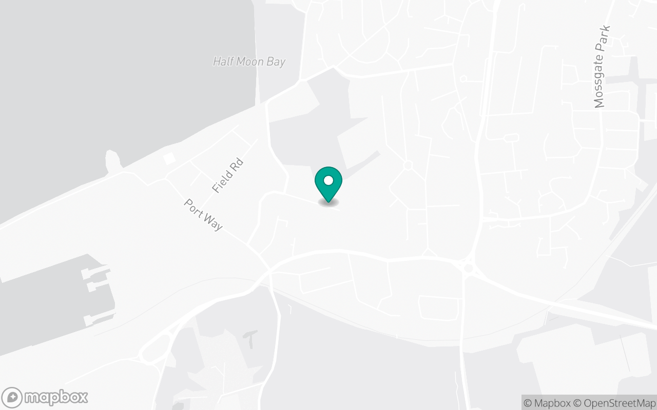 Map showing the location of Heysham test centre