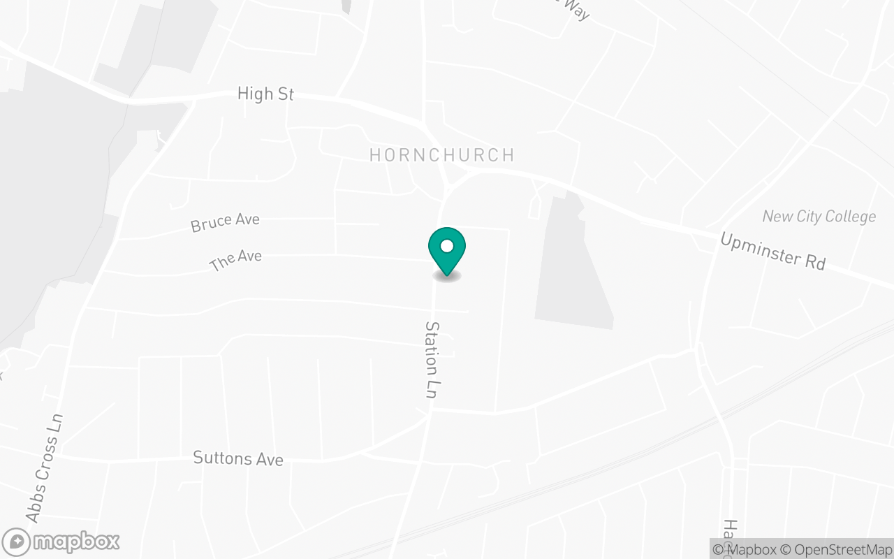 Map showing the location of Hornchurch test centre