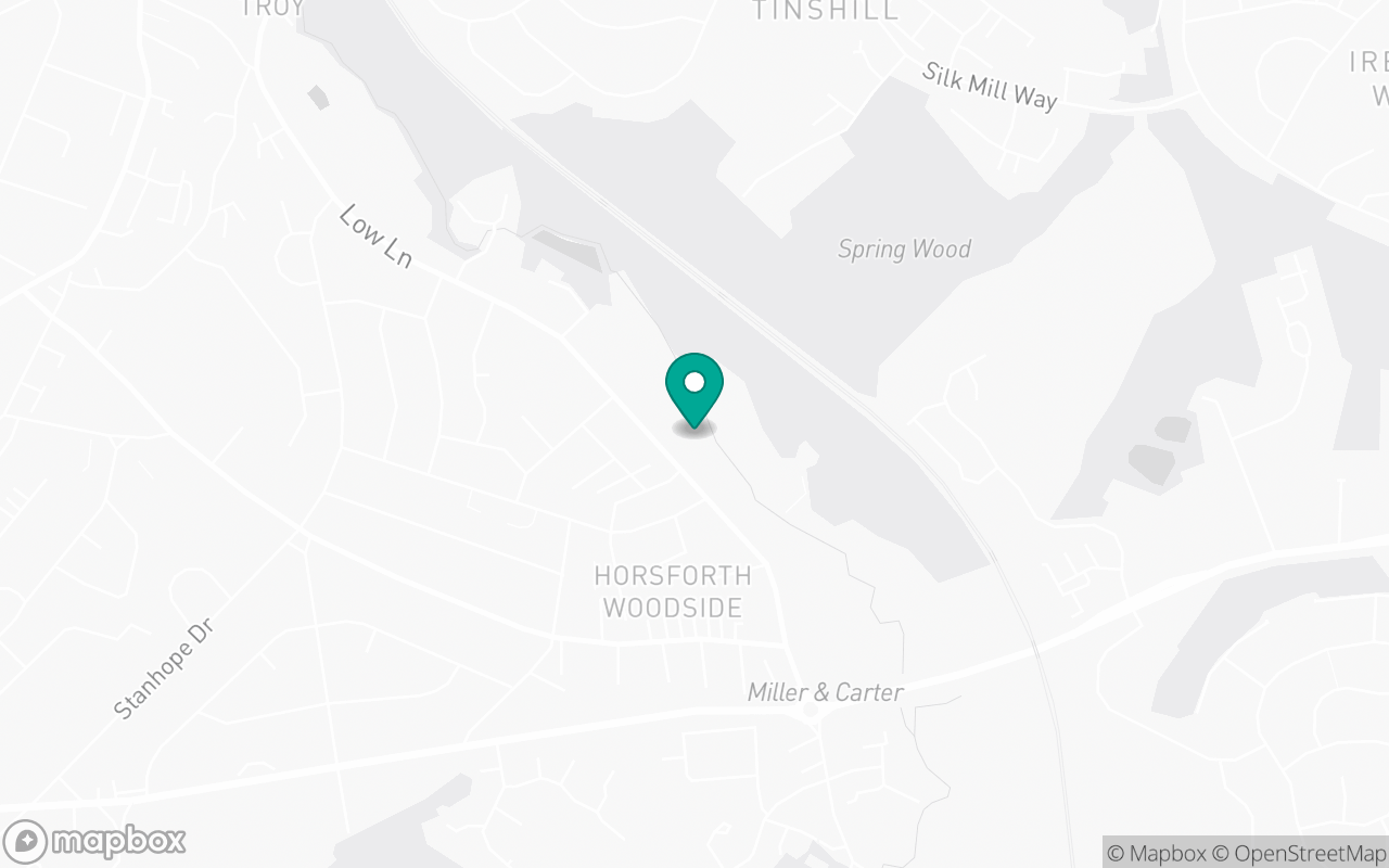 Map showing the location of Horsforth test centre