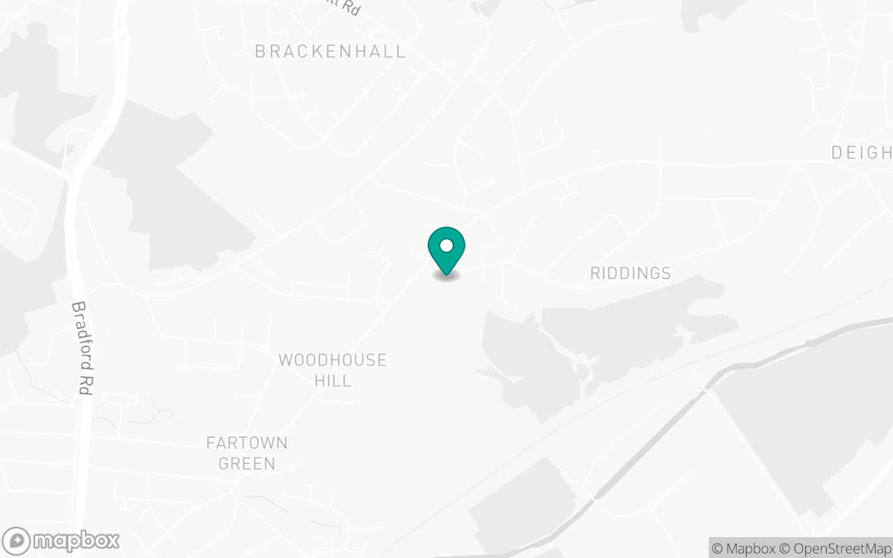 Map showing the location of Huddersfield test centre