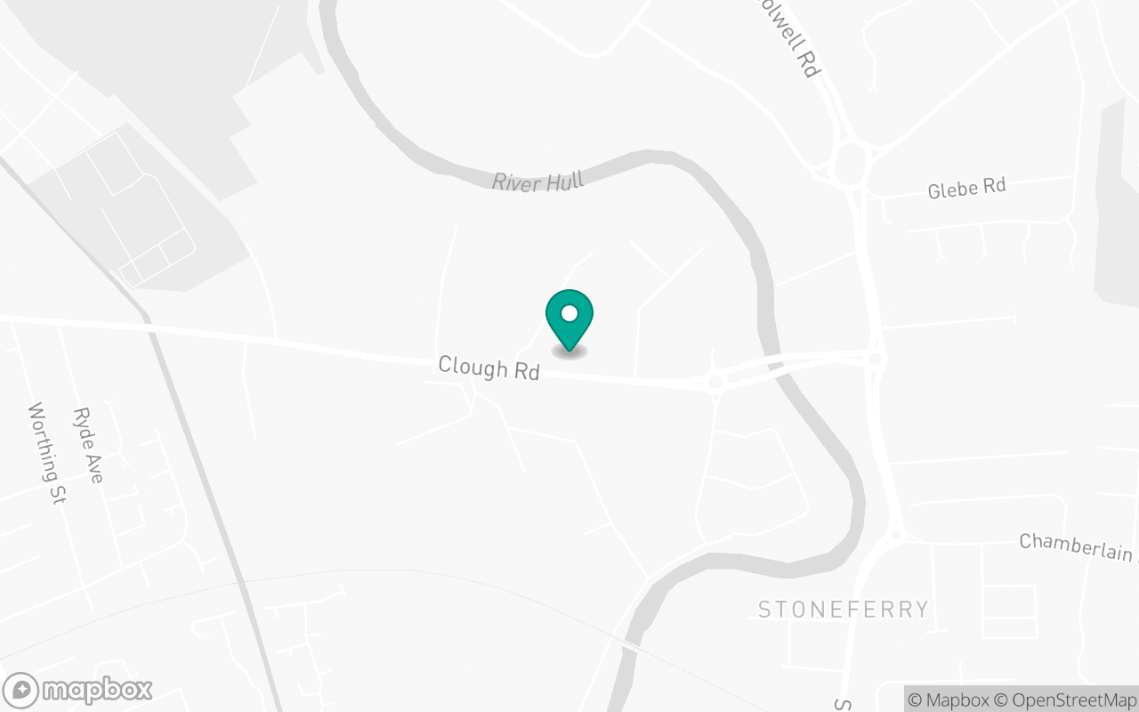 Map showing the location of Hull test centre