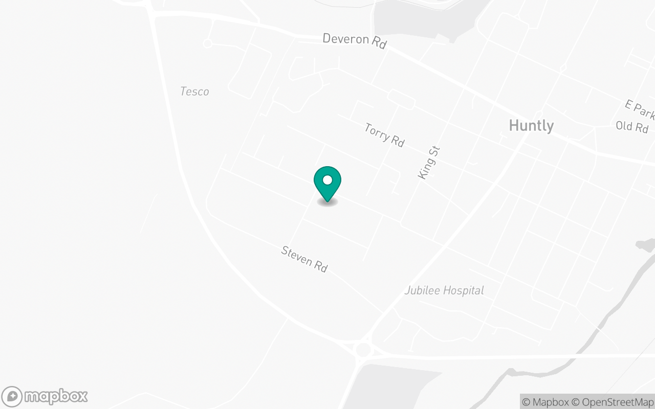 Map showing the location of Huntly test centre