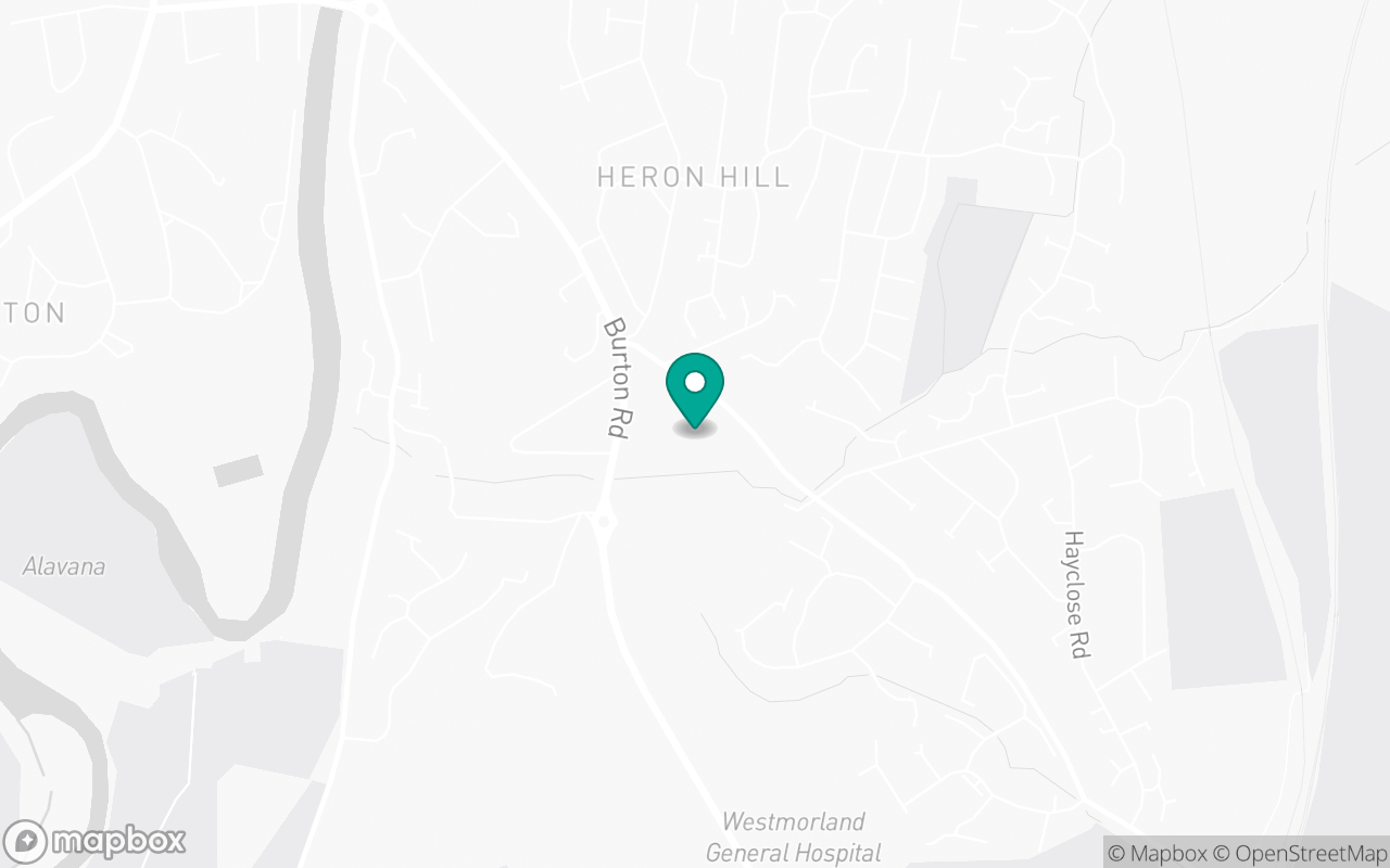 Map showing the location of Kendal test centre