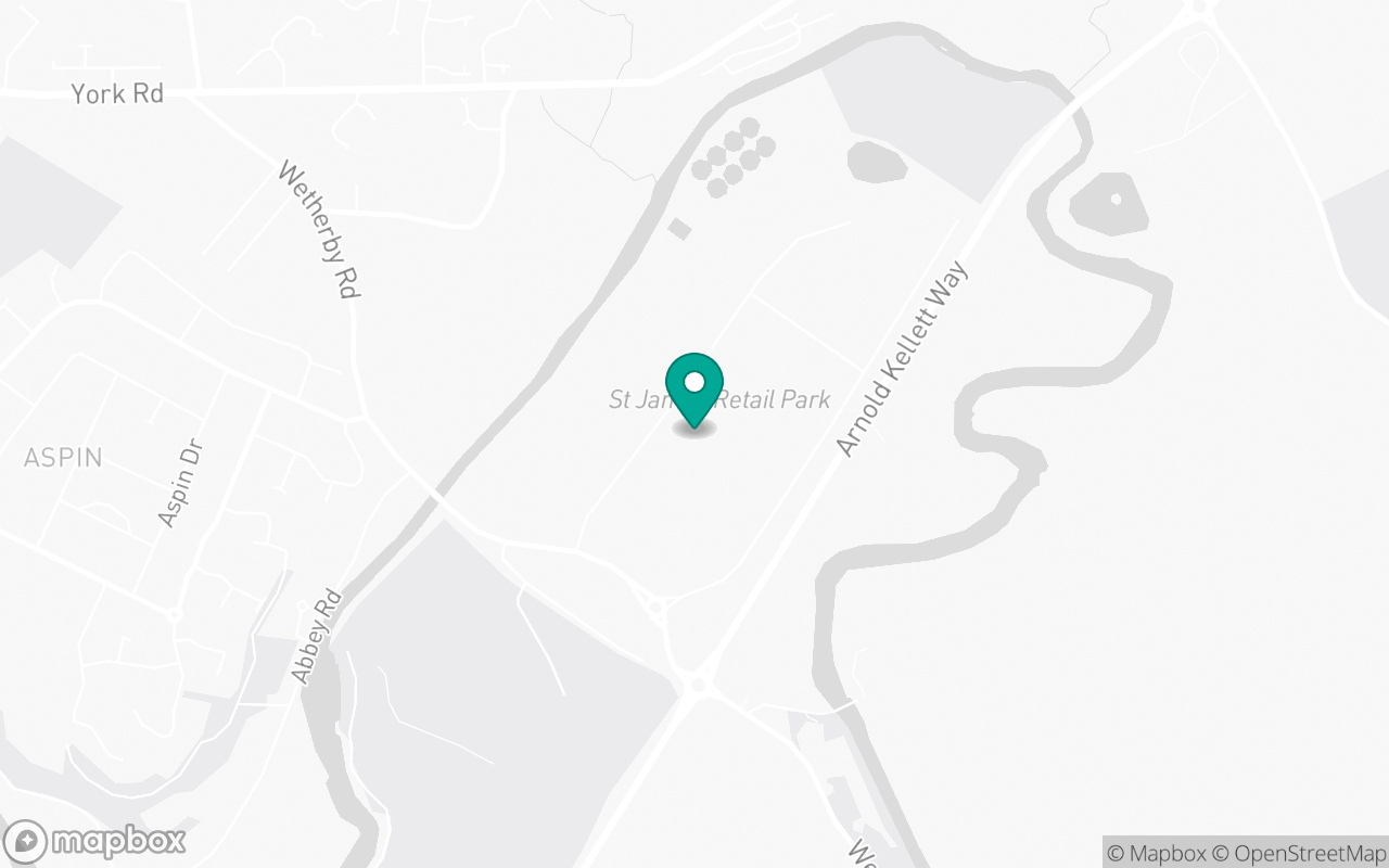 Map showing the location of Knaresborough test centre