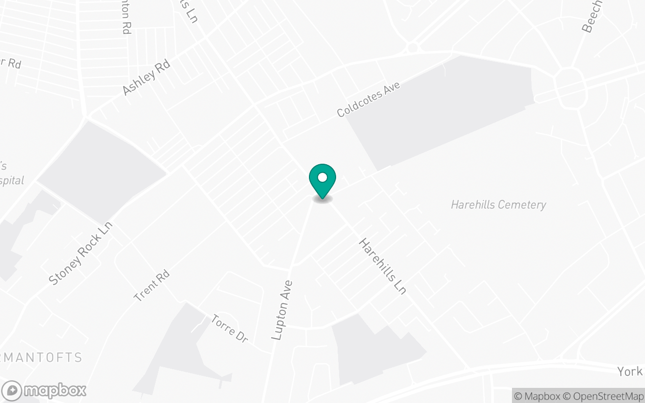 Map showing the location of Leeds (Harehills) test centre