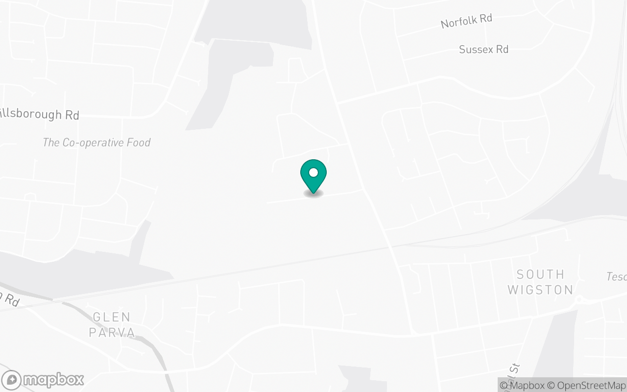 Map showing the location of Leicester test centre