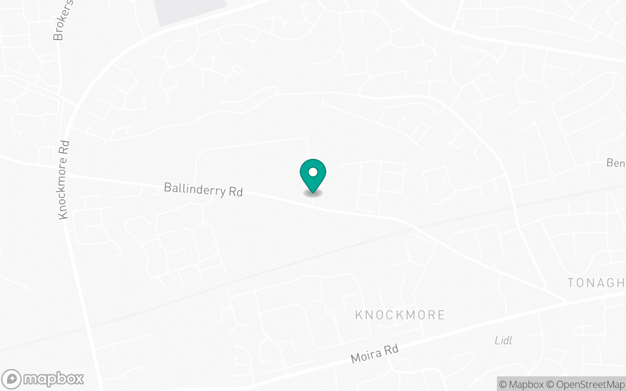 Map showing the location of Lisburn test centre