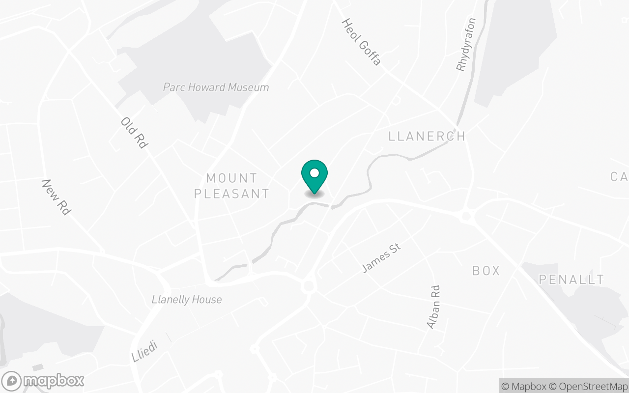 Map showing the location of Llanelli test centre