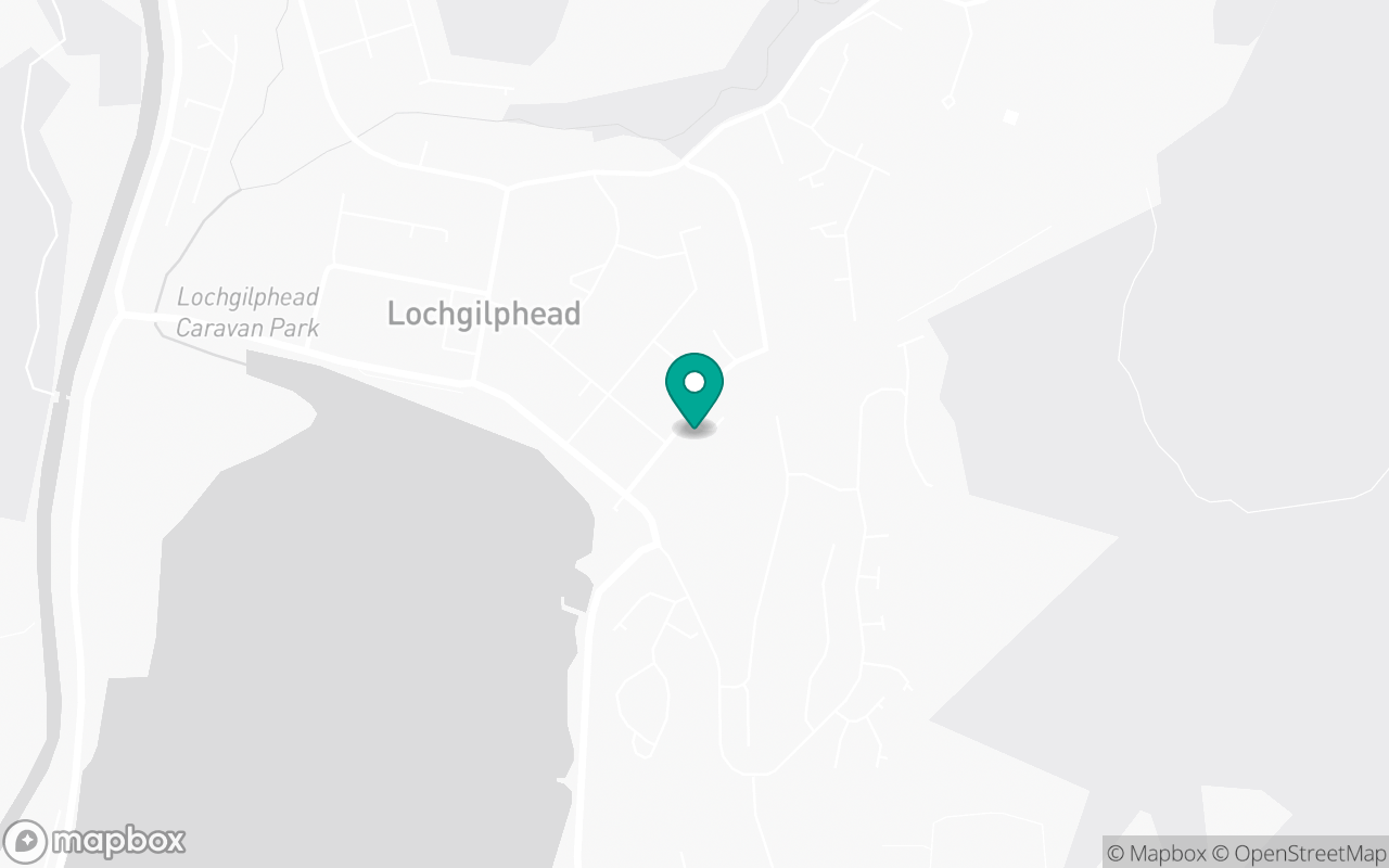 Map showing the location of Lochgilphead test centre