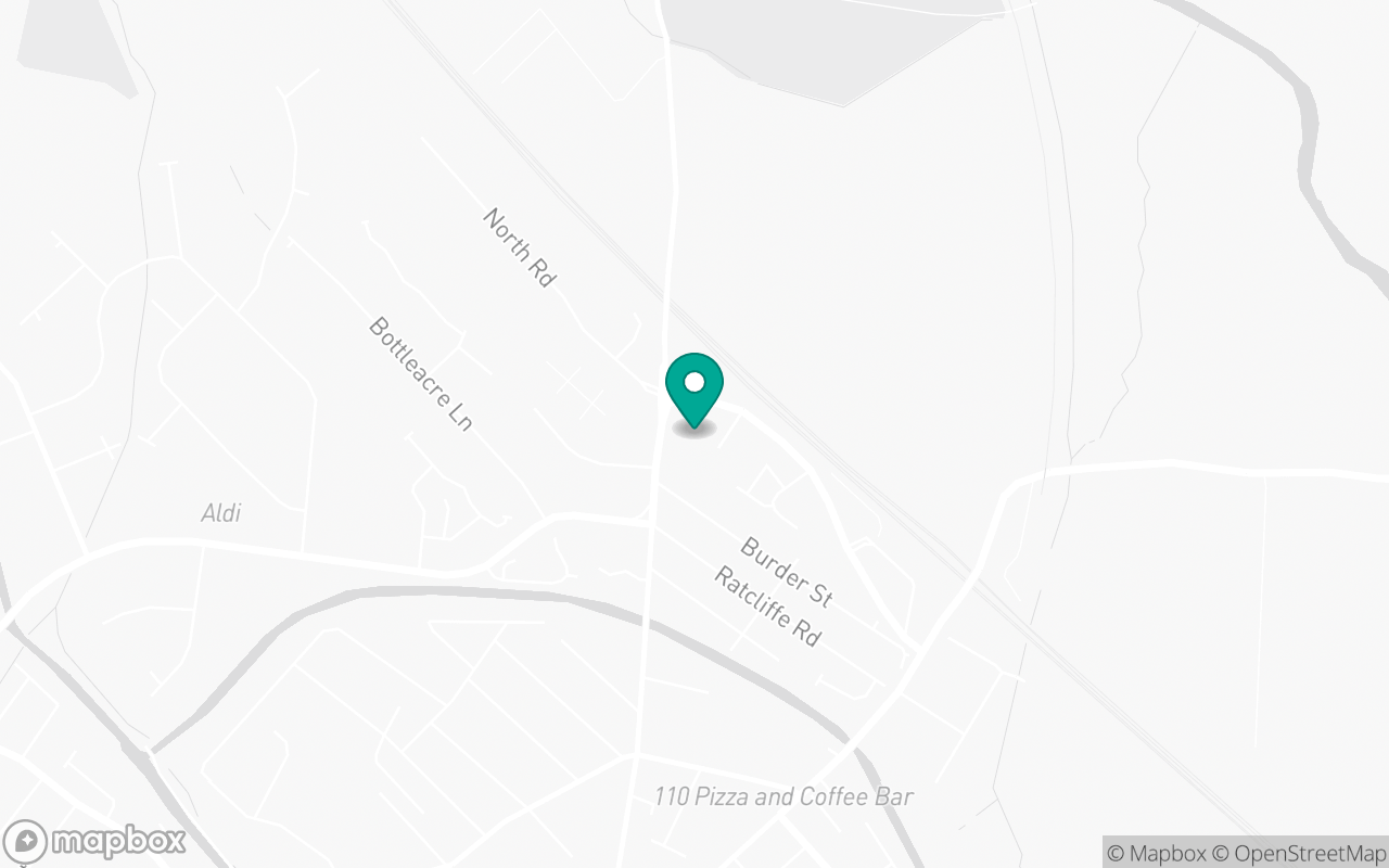 Map showing the location of Loughborough test centre